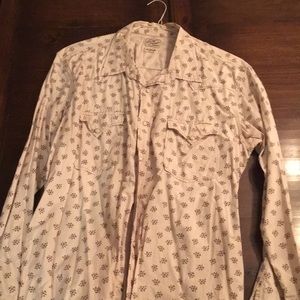 Lucky Brand Western shirt flower motif